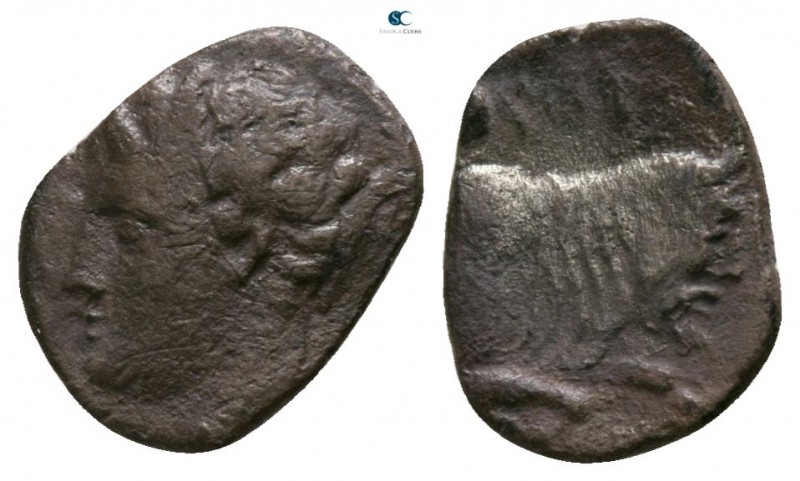 Sicily. Panormos as Ziz circa 410-405 BC. 
Litra AR

8mm., 0,61g.

Horned h...
