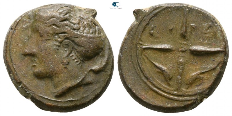 Sicily. Syracuse. Second Democracy 466-405 BC. 
Hemilitron Æ

15mm., 3,95g.
...