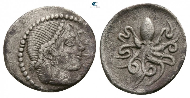 Sicily. Syracuse. Second Democracy 466-405 BC. 
Litra AR

9mm., 0,57g.

ΣVR...