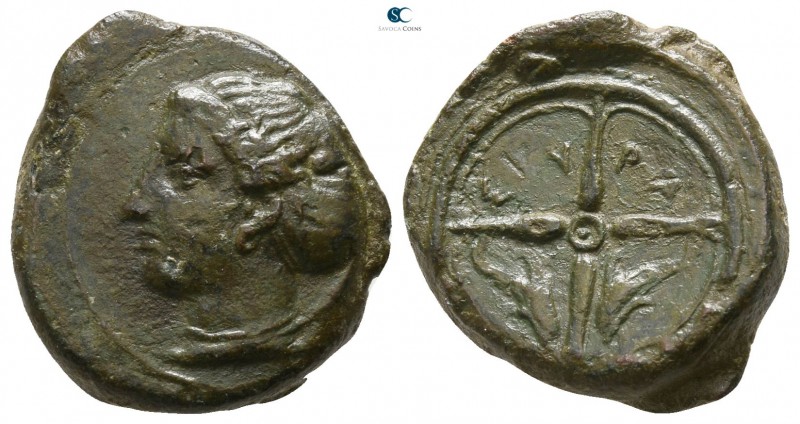 Sicily. Syracuse. Dionysios I. 405-367 BC. 
Hemilitron Æ

15mm., 4,01g.

He...