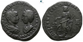 Moesia Inferior. Marcianopolis. Elagabalus and Julia Maesa AD 218-222. Julius Antonius Seleucus, legatus consularis. Pentassarion AE