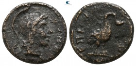 Aiolis. Kyme. Pseudo-autonomous issue . Time of Hadrian to Antoninus Pius, 117-161 AD. ΙΕΡΩΝΥΜΟΣ (Hieronymos), strategos. Bronze Æ