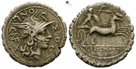 L. Pomponius Cn. f 118 BC. Rome. Denarius AR