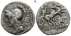 P. Servilius Rullus 100 BC. Rome. Denarius AR