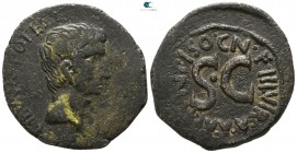 Augustus 27 BC-AD 14. Cn. Piso, moneyer. Struck 15 BC. Rome. As Æ