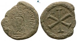 Justinian I. AD 527-565. Uncertain mint. Nummus Æ