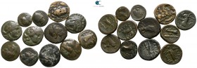 Lot of 12 greek bronze coins / SOLD AS SEEN, NO RETURN!