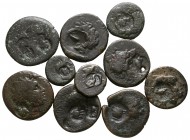Lot of 10 greek bronze countermarked coins / SOLD AS SEEN, NO RETURN!