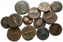 Lot of 13 roman bronze coins / SOLD AS SEEN, NO RETURN!