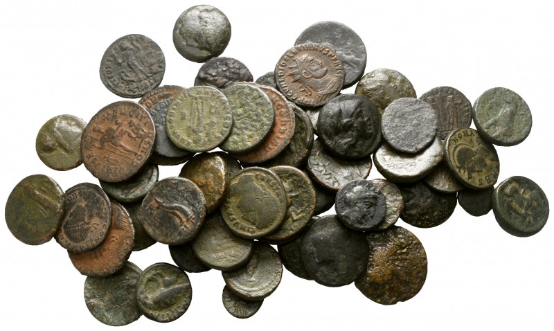 Lot of ca. 50 greek bronze coins / SOLD AS SEEN, NO RETURN!