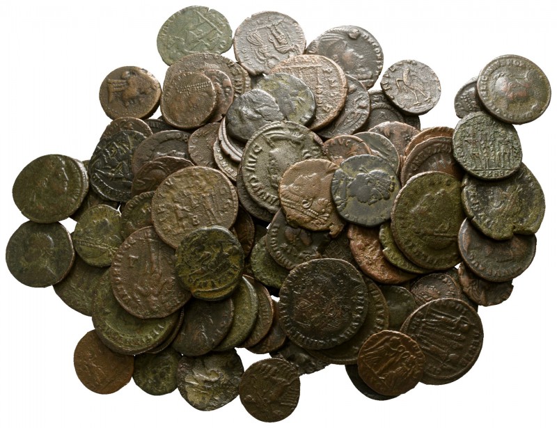 Lot of ca. 100 ancient bronze coins / SOLD AS SEEN, NO RETURN!
