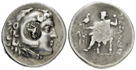KINGS of MACEDON. Alexander III The Great.(336-323 BC).Aspendos.Tetradrachm. 

Obv : Head of Herakles right, wearing lion skin.

Rev : AΛΕΞΑΝΔΡΟΥ.
Zeu...