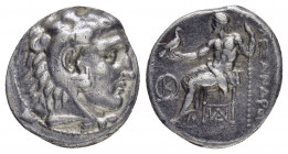 KINGS of MACEDON.Alexander III The Great.(336-323 BC).Sardeis.Drachm.

Obv : Head of Herakles right, wearing lion skin.

Rev : ΑΛΕΞΑΝΔΡΟΥ.
Zeus seated...