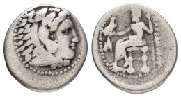 KINGS of MACEDON. Alexander III The Great.(336-323 BC). Drachm. .

Condition : Lightly toned.Good very fine.

Weight : 3.9 gr
Diameter : 16 mm