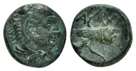 KINGS of MACEDON. Alexander III The Great.(336-323 BC). Drachm.

Obv : Head of Herakles right, wearing lion skin.

Rev : AΛΕΞΑΝΔΡΟΥ.
Zeus seated left ...