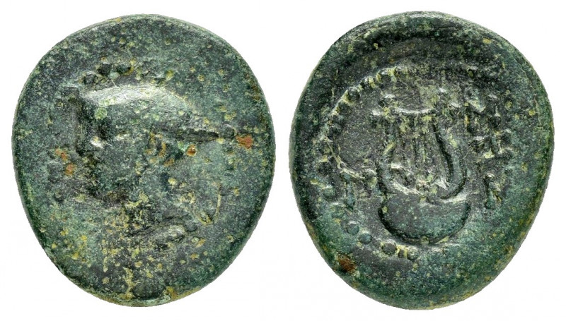 THRACE. Sestos.(Late 2nd century BC). Ae.

Obv : Head of Hermes left, wearing pe...