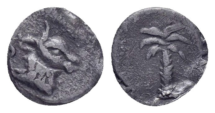 ASIA MINOR.Uncertain.Ionia or Caria(?).(Circa 500-450 BC).Obol.

Obv : Head of b...
