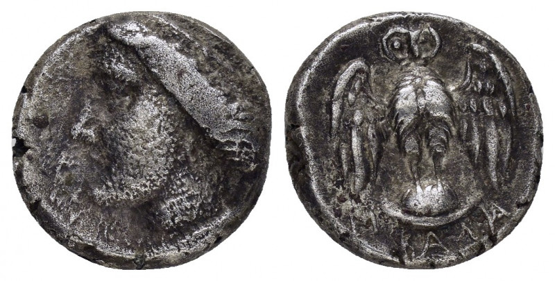PONTUS. Amisos.((Circa 4th century BC).Drachm

Obv : Head of Hera left, wearing ...
