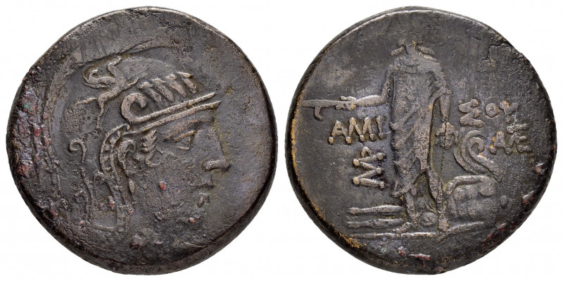PONTUS.Amisos.Time of Mithradates VI.(Circa 105-85 BC).Ae.

Obv : Helmeted head ...