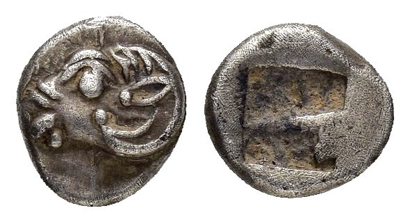 TROAS.Kebren.(Late 6th-early 5th centuries BC).Obol.

Obv : Head of ram left.

R...