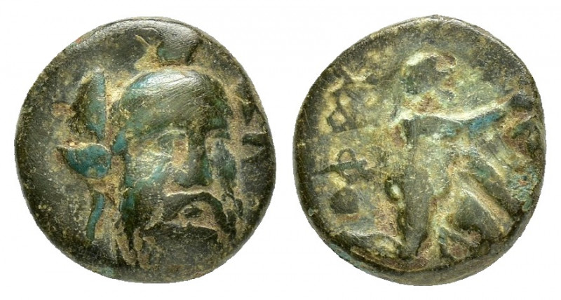 TROAS.Ophrynion.(Circa 350-300 BC).Ae.

Obv : Helmeted head of Hektor facing sli...