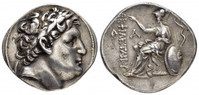 KINGS of PERGAMON.Eumenes I.(263-241 BC).Pergamon.Tetradrachm.

Obv: Laureate head of Philetairos right.
Rev: ΦΙΛΕΤΑΙΡΟY.
Athena seated left on th...