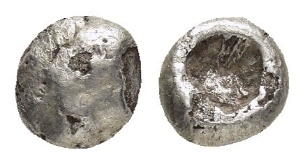 ASIA MINOR.Uncertain.Ionia or Caria(?).(Circa 500-450 BC).Obol.

Obv :

Rev :

C...