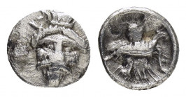 CILICIA.Uncertain.(4th century BC).Obol.

Obv : Female head facing.

Rev : Sphinx seated left.
Troxell-Kagan 20. 

Condition : Good very fine.

Weight...
