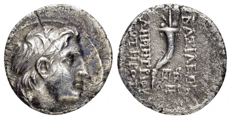 SELEUKID KINGS of SYRIA.Demetrios I.(162-150 BC). Antioch.Drachm.

Obv : Diademe...