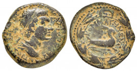 KINGS of COMMAGENE.Antiochos IV Epiphanes.(38-72).Ae.

Obv : BAΣI MEΓΑΣ ANTIOXOΣ EΠI.
Diademed and draped bust of Antiochos IV, right.

Rev : ΚΟΜΜΑΓΗΝ...