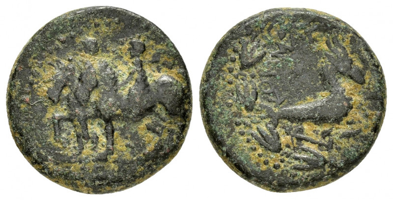 KINGS of COMMAGENE.Antiochos IV.(38-72). Ae.

Obv : BACIΛΕΩC YIOI.
Epiphanes and...