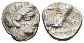 EGYPT.Pharaonic Kingdom.Uncertain pharaoh.(Late 5th-mid 4th centuries BC).Tetradrachm.

Obv : Helmeted head of Athena right, with frontal eye.

Re...