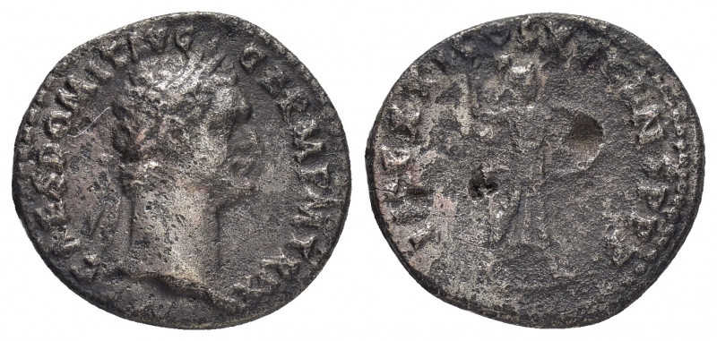 DOMITIAN.(81-96). Denarius.

Obv : IMP CAES DOMIT AVG GERM P M TR P VII.
Laureat...