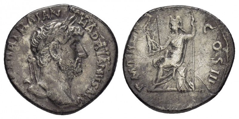 HADRIAN.(117-138).Rome.Denarius.

Obv : IMP CAESAR TRAIAN HADRIANVS AVG.
Laureat...