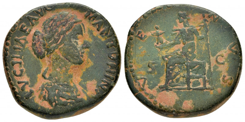 LUCILLA.(Augusta, 164-182).Rome.Sestertius. 

Obv : LVCILLAE AVG M ANTONINI AVG ...