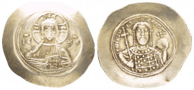 MICHAEL VII DUCAS.(1071-1078).Constantinople.EL Histamenon Nomisma.

Obv : IC - XC.
Facing bust of Christ Pantokrator.

Rev : + MIXAHΛ BACIΛO Δ.
Half-...