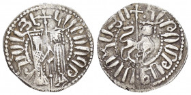 CILICIAN ARMENIA.Hetoum I and Zabel.(1226-1270).Sis.Tram.

Obv : Zabel and Hetoum standing facing one another, each crowned with head facing and holdi...
