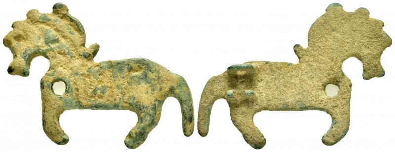ANCIENT BRONZE HORSE.(1th-3th century).Ae.

Obv : Horse walking left.

Rev : Bla...