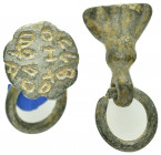 ANCIENT BYZANTINE BRONZE STAMP SEAL.(10th-11th century).Ae.

Obv : Greek legend.

Rev : Blank.

Condition : Good very fine.

Weight : 10.3 gr
Diameter...