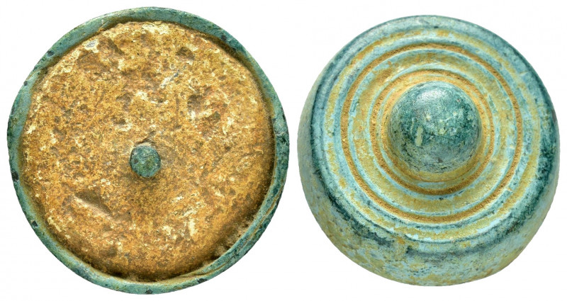 ANCIENT GREEK BRONZE WEIGHT.( 2nd century BC).Ae.

Obv : Blank.

Rev : Blank.

C...