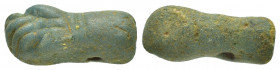 ANCIENT ROMAN GLASS NECKLACE.(1st - 2nd Century).Ae.

Obv : Fist.

Rev : Blank.

Condition : Good very fine.

Weight : 1.4 gr
Diameter : 18 mm