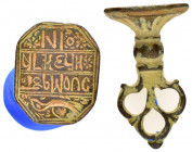ANCIENT BYZANTINE BRONZE STAMP SEAL.(10th-11th century).Ae.

Obv : Greek legend.

Rev : Blank.

Condition : Good very fine.

Weight : 7.9 gr
Diameter ...