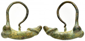 ROMAN PHALLIC PENDANT.(Circa1st-2nd Century).Ae.

Obv : Blank.

Rev : Blank.

Condition : Good very fine.

Weight : 7.6 gr
Diameter : 28 mm