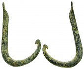 ANCIENT ROMAN FISHING HOOK.(2nd-3rd century).Ae.

Obv : Blank.

Rev : Blank.

Condition : Good very fine.

Weight : 2.3 gr
Diameter : 20 mm