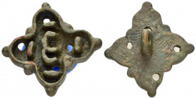 ANCIENT BYZANTINE BREAD STAMP.(8th-10th century).Ae.

Obv : Monogram.

Rev : Blank.

Condition : Good very fine.

Weight : 18.7 gr
Diameter : 40 mm