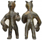 ANCIENT ROMAN BRONZE BEAR STATUETTE.(1st-2nd century).Ae.

Obv : Bear.

Rev : Blank.

Condition : Good very fine.

Weight : 26.4 gr
Diameter : 48 mm