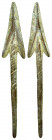 ANCIENT ROMAN BRONZE ARROW HEADS.(Circa 2th Century).Ae.

Obv : Blank.

Rev : Blank.

Condition : Good very fine.

Weight : 14.4 gr
Diameter : 96 mm