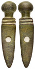 ANCIENT ROMAN BRONZE SWORD PENDANT.(Circa 1st - 2nd century).Ae.

Obv : Blank.

Rev : Blank.

Condition : Good very fine.

Weight : 7.7 gr
Diameter : ...