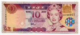 Fiji 10 Dollars 2002
P# 106, N# 258587; # AS786941; UNC