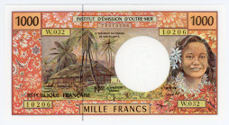 French Pacific Territories 1000 Francs 2004 (ND)
P# 2h, N# 208994; # W.032 10206; UNC